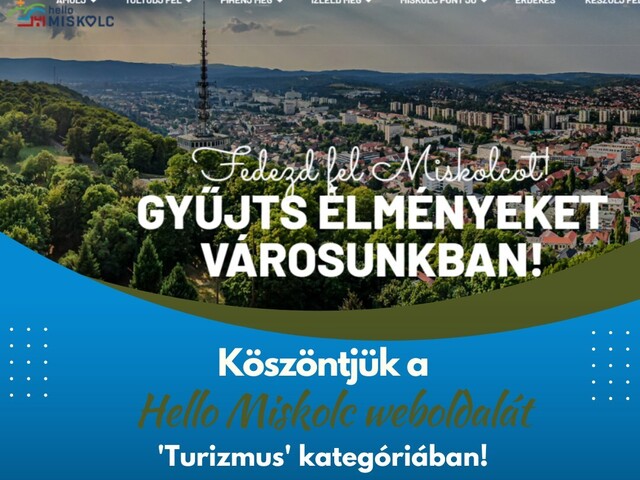 Honlapunk nevezett Az Év Honlapja pályázaton 'Turizmus' kategóriában