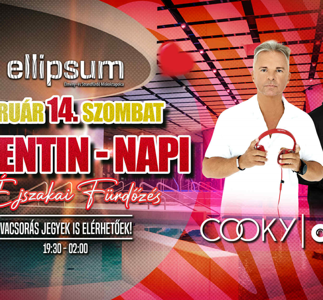 Valentin-napi éjszakai fürdőzés