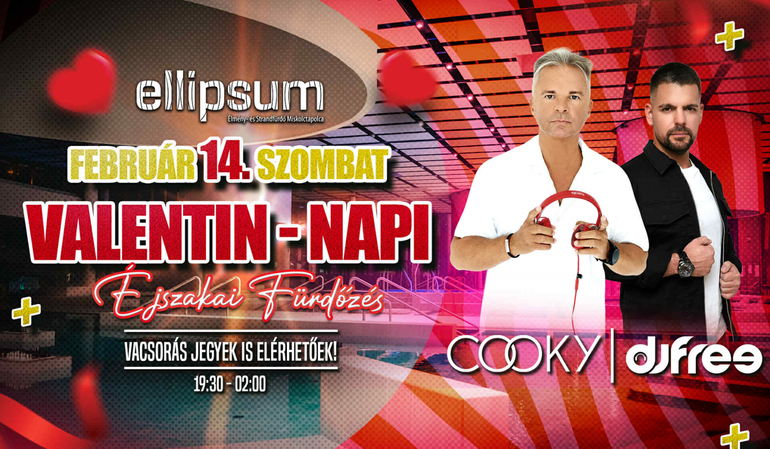 Valentin-napi éjszakai fürdőzés