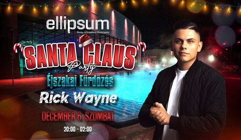 Santa Claus party éjszakai fürdőzés