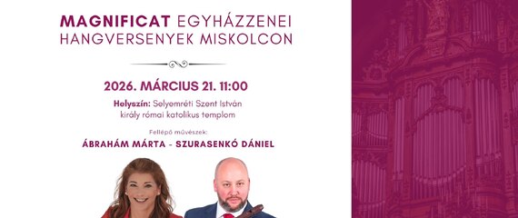 Egyházzenei koncert matiné Ábrahám Mártával és Szurasenkó Dániellel